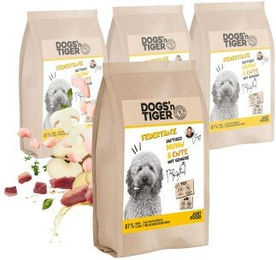 Dogs'n Tiger Federtanz Adult Trockenfutter für Hunde Huhn & Ente mit hohem Fleischanteil 4x2 kg – Bild 1 von 4