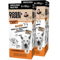 Produktbild von Dogs'n Tiger Gaudi Hundefutter Huhn & Truthahn Stückchen in Sauce getreidefrei 12x150 g