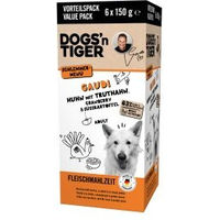 Produktbild von Dogs'n Tiger Gaudi Hundefutter Huhn & Truthahn Stückchen in Sauce getreidefrei 6x150 g