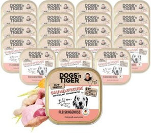 Dogs'n Tiger Gaumenfreude Geflügel Stückchen in Sauce Adult Hundefutter Getreidefrei 20x150g – Bild 1 von 11