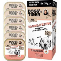 Produktbild von Dogs'n Tiger Gaumenfreude Hundefutter Geflügel Huhn und Pute getreidefrei 24x150 g