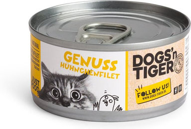 Produktbild von Dogs'n Tiger Genuss Nassfutter Hund Hühnerfilet getreidefrei und ohne Zucker 12x70g - 12 x 70 g