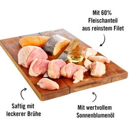 Dogs'n Tiger Glück Katzen Nassfutter Adult Huhn & Lachs Getreidefrei Ohne Zucker 24x 70g - 24 x 70 g – Bild 1 von 3