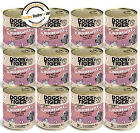 Dogs'n Tiger Glücksbringer Hundefutter Adult Stückchen in Sauce Rind und Lamm getreidefrei 12x 800 g - 12 x 800 g – Bild 1 von 9