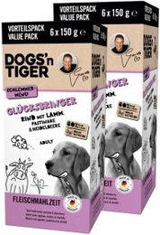 Dogs'n Tiger Glücksbringer Hundefutter Stückchen in Sauce Rind und Lamm getreidefrei 12x150 g – Bild 1 von 3