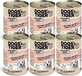 Dogs'n Tiger Grünschnabel Hundefutter für Welpen mit Huhn und hohem Fleischanteil 6x400 g - 6 x 400 g – Bild 1 von 6