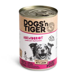 Dogs'n Tiger Hundefutter Adult Abendbrot Lamm mit Pastinake Stückchen in Sauce 6 x 400 g - 6 x 400 g – Bild 1 von 2