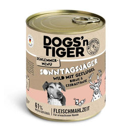 Produktbild von Dogs'n Tiger Hundefutter Adult Sonntagsjäger Wild mit Geflügel Getreidefrei 6 x 800 g - 6 x 800 g
