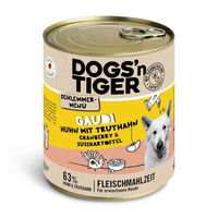 Produktbild von Dogs'n Tiger Hundefutter Adult Stückchen in Sauce Huhn mit Truthahn getreidefrei und ohne Zucker 6 x 800 g - 6 x 800 g