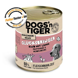 Produktbild von Dogs'n Tiger Hundefutter Adult Stückchen in Sauce Rind mit Lamm, Pastinake & Heidelbeere getreidefrei ohne Zucker 6 x 800 g - 12 x 800 g