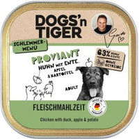 Produktbild von Dogs'n Tiger Hundefutter Huhn & Ente Stückchen in Sauce getreidefrei 20x150 g