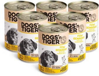 Dogs'n Tiger Hundefutter Huhn Stückchen in Sauce mit hohem Fleischanteil 6x400 g - 6 x 400 g – Bild 1 von 3