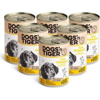 Produktbild von Dogs'n Tiger Hundefutter Huhn Stückchen in Sauce mit hohem Fleischanteil 6x400 g - 6 x 400 g