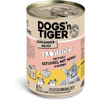 Produktbild von Dogs'n Tiger Hundefutter Schlemmermenü Frohsinn Geflügel und Kürbis Adult Getreidefrei 6x400g