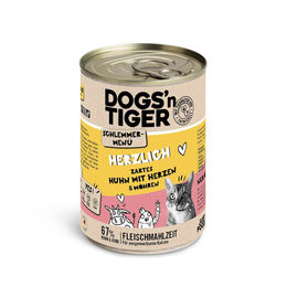 Dogs'n Tiger Hundefutter Schlemmermenü Herzlich Huhn und Möhren Adult Getreidefrei ohne Zucker 6x400g – Bild 1 von 2