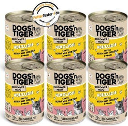 Dogs'n Tiger Hundefutter Stückchen in Sauce Huhn und Rind mit hohem Fleischanteil 6x400 g - 6 x 400 g – Bild 1 von 2