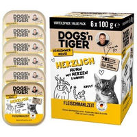 Produktbild von Dogs'n Tiger Katzen Nassfutter Adult Huhn mit Rind und Karotten in Sauce mit hohem Fleischanteil 600g