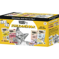 Produktbild von Dogs'n Tiger Katzen Nassfutter Schlemmerbox Adult Stückchen in Sauce Getreidefrei und Ohne Zucker 12 x 125 g - 12 x 125 g