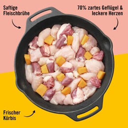 Produktbild von Dogs'n Tiger Katzennassfutter Frohsinn Huhn mit hohem Fleischanteil 6x200 g - 6 x 200 g