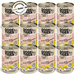 Dogs'n Tiger Katzennassfutter Frohsinn Huhn mit hohem Fleischanteil Stückchen in Sauce 12x400 g - 12 x 400 g – Bild 1 von 3