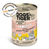 Produktbild von Dogs'n Tiger Katzennassfutter Frohsinn Huhn mit hohem Fleischanteil Stückchen in Sauce getreidefrei Adult 6x 400g - 6 x 400 g