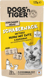 Dogs'n Tiger Katzennassfutter Huhn & Ente Adult Stückchen in Sauce Getreidefrei 12 x 125 g - 12 x 125 g – Bild 1 von 2