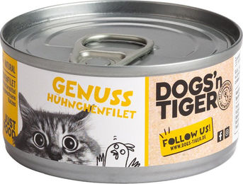 Dogs'n Tiger Katzennassfutter Hühnerfilet in Sauce für erwachsene Katzen getreidefrei ohne Zucker 12 x 70 g - 12 x 70 g – Bild 1 von 3