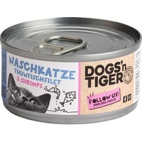 Produktbild von Dogs'n Tiger Katzennassfutter Naschkatze Adult Thunfischfilet und Shrimps 12 x 70 g - 12 x 70 g