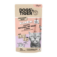 Produktbild von Dogs'n Tiger Katzennassfutter Schlemmermenü Adult Stückchen in Sauce mit hohem Fleischanteil 12 x 125 g