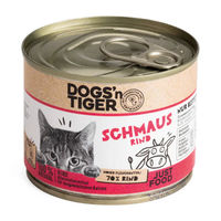 Produktbild von Dogs'n Tiger Katzennassfutter Schmaus Rind Stückchen in Sauce Adult Getreidefrei 6 x 200 g - 6 x 200 g