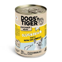 Produktbild von Dogs'n Tiger Kitten Nassfutter Huhn mit Forelle Stückchen in Sauce getreidefrei 6 x 400 g - 6 x 400 g