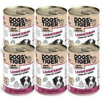 Produktbild von Dogs'n Tiger Lammfromm Hunden Nassfutter für Welpen mit Lamm und hohem Fleischanteil 6x400 g - 6 x 400 g