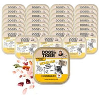 Produktbild von Dogs'n Tiger Nassfutter für Katzen Adult Huhn mit Rinderherzen und Karotte Stückchen in Sauce 32x100 g