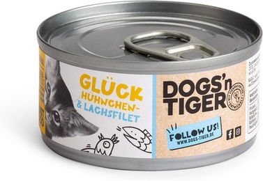 Dogs'n Tiger Nassfutter Hund Hühner- und Lachsfilet getreidefrei ohne Zucker 12x70g - 12 x 70 g – Bild 1 von 1