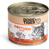 Produktbild von Dogs'n Tiger Nassfutter Pute für Hunde Adult Getreidefrei mit hohem Fleischanteil 6x200g - 6 x 200 g