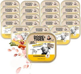 Dogs’n Tiger Premium Hundenassfutter Adult Huhn mit Karotte Stückchen in Sauce getreidefrei 20x150g – Bild 1 von 10