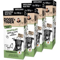 Produktbild von Dogs'n Tiger Proviant Hundefutter Huhn & Ente Stückchen in Sauce getreidefrei 24x150 g
