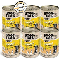 Produktbild von Dogs'n Tiger Proviant Hundefutter Stückchen in Sauce Huhn und Ente 6x400 g - 6 x 400 g
