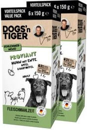 Dogs'n Tiger Proviant Multibox Hund Futter Huhn & Ente Stückchen in Sauce getreidefrei 12x150 g – Bild 1 von 3