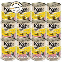 Produktbild von Dogs'n Tiger Schlemmermenü Herzlich Katzennassfutter mit Huhn und Rind in Sauce für Adult 12x 400 g mit hohem Fleischanteil - 12 x 400 g