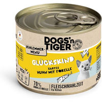 Produktbild von Dogs'n Tiger Schlemmermenü Kitten Huhn mit Forelle Stückchen in Sauce getreidefrei 12 x 200 g - 6 x 200 g