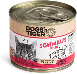 Produktbild von Dogs'n Tiger Schmaus Nassfutter Hund Adult Rind Getreidefrei mit hohem Fleischanteil 6x200g - 6 x 200 g