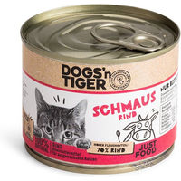 Produktbild von Dogs'n Tiger Schmaus Nassfutter Hund Adult Rind Getreidefrei mit hohem Fleischanteil 6x200g - 6 x 200 g