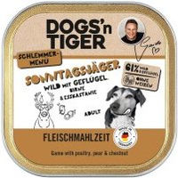 Produktbild von Dogs'n Tiger Sonntagsjäger Hundefutter Wild und Geflügel Stückchen in Sauce getreidefrei 10x150 g
