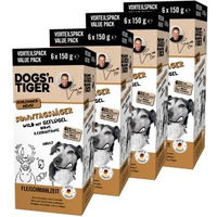 Produktbild von Dogs'n Tiger Sonntagsjäger Hundefutter Wild und Geflügel Stückchen in Sauce getreidefrei 24x150 g
