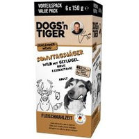 Produktbild von Dogs'n Tiger Sonntagsjäger Hundefutter Wild und Geflügel Stückchen in Sauce getreidefrei 6x150 g