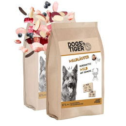 Dogs’n Tiger Waldläufer Trockenfutter für Hunde Adult Wild & Gemüse Getreidefrei mit hohem Fleischanteil 24kg – Bild 1 von 7