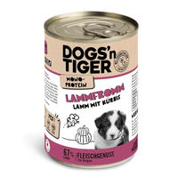 Produktbild von Dogs'n Tiger Welpen Nassfutter Lamm Monoprotein mit hohem Fleischanteil 400g - 6 x 400 g