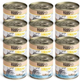 Dogs'n Tiger Wohltat Hundefutter Stückchen in Sauce Huhn und Lachs getreidefrei 12x200 g - 12 x 200 g – Bild 1 von 2