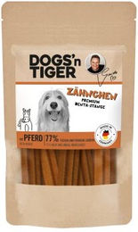 Dogs'n Tiger Zähnchen Denta Zahnpflege-Snacks Pferd mit hohem Fleischanteil 10x135 g – Bild 1 von 2